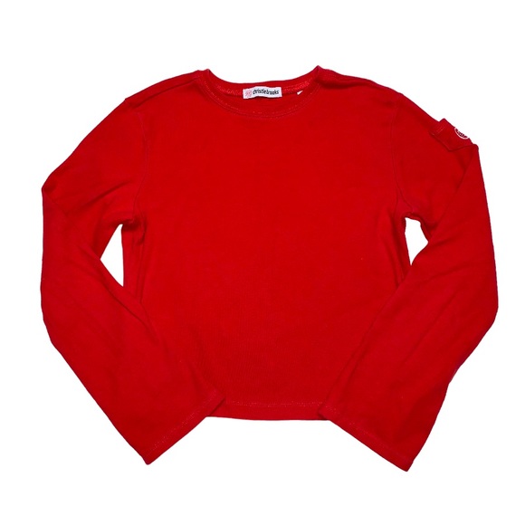 🆕 Christmas Holiday Red Vintage Classic Basic Long Sleeve Tee Christie Brooks - Picture 1 of 8